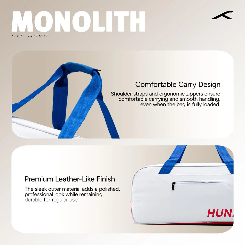 Hundred Monolith Duffle Kit Bag | Spacious Sports Bag with Large Compartment for Badminton and Tennis Rackets, Shoes & Gear | Seprate Shoe Compartment | Ideal for Sports, Gym & Travel DeviStore
