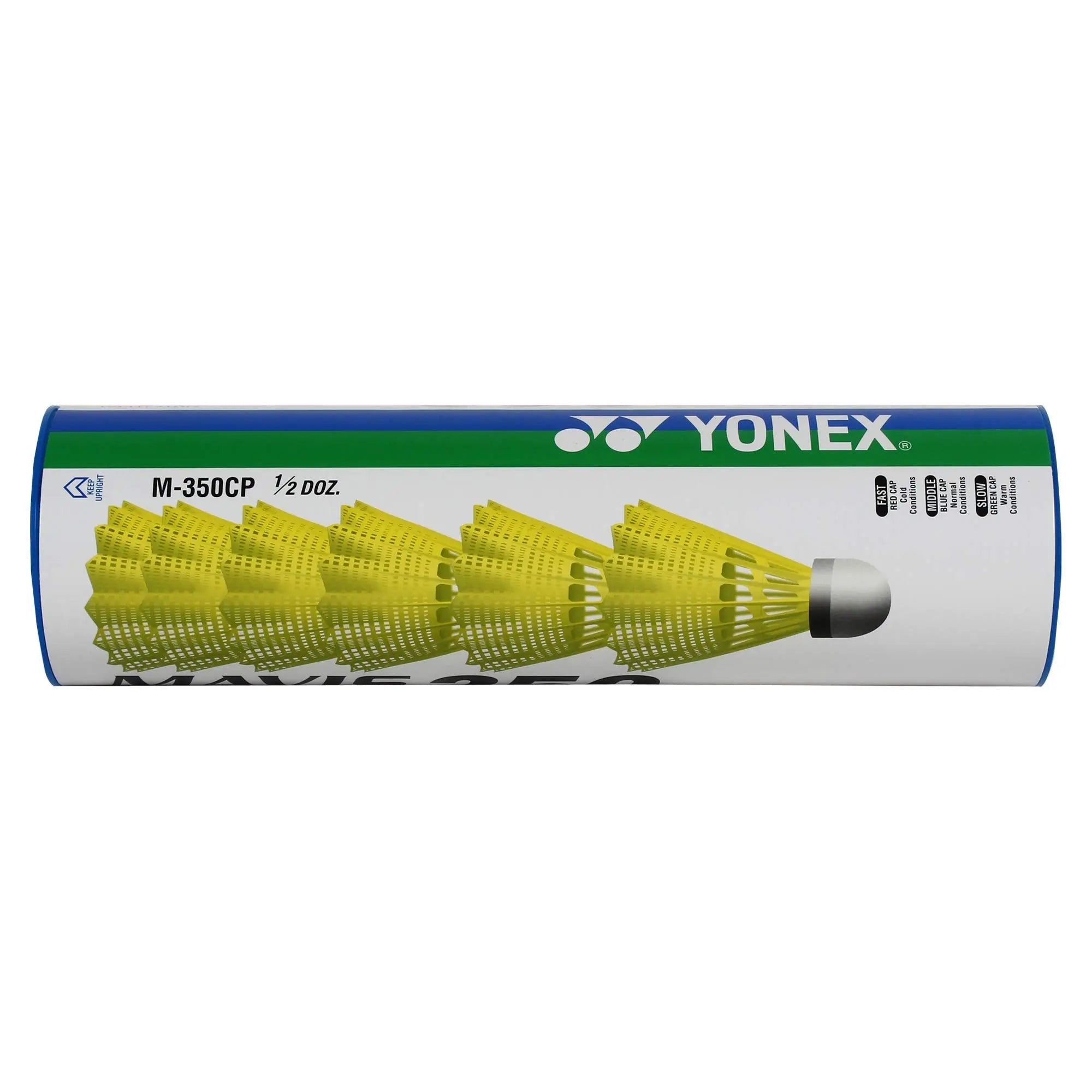 Yonex Mavis 350 Green Cap Nylon Shuttlecock (Yellow) DeviStore