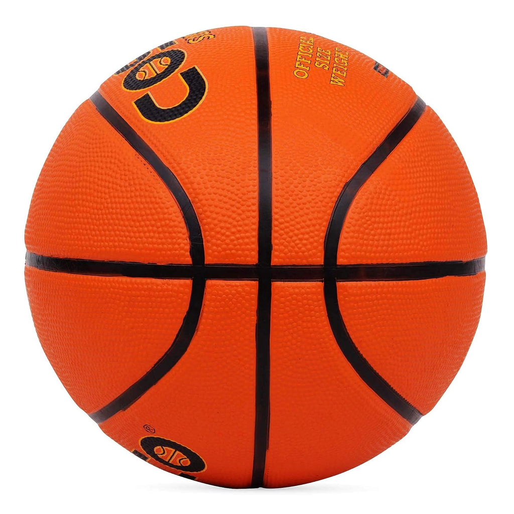 Cosco Nylon Dribble Rubber Basket Ball (Size - 7, Orange)