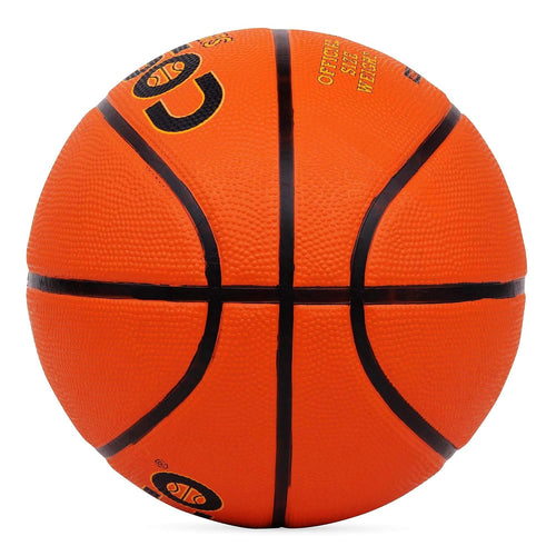 Cosco Nylon Dribble Rubber Basket Ball (Size - 7, Orange)