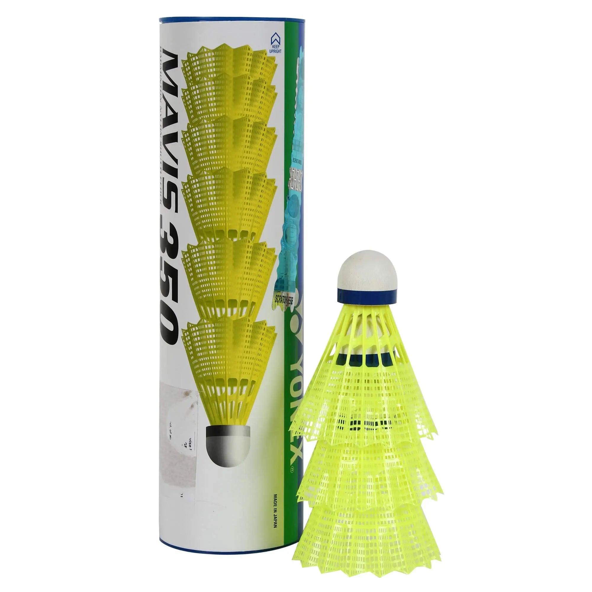 Yonex Mavis 350 Green Cap Nylon Shuttlecock (Yellow) DeviStore