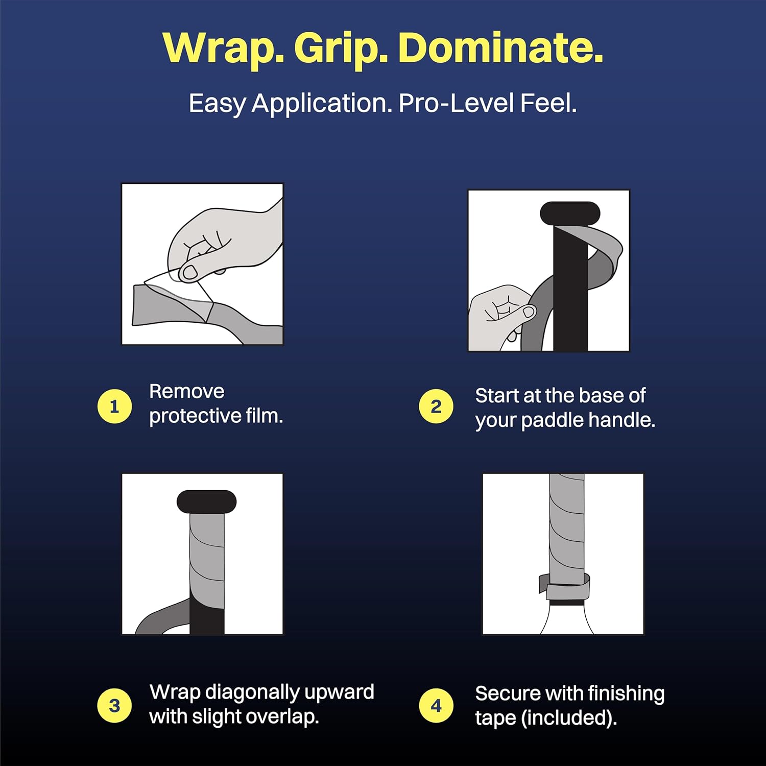 Zeroslip Universal Overgrips | Tennis Racket Grip | Suitable for Pickleball, Padel, Tennis, Badminton & Squash (Pack of 6)