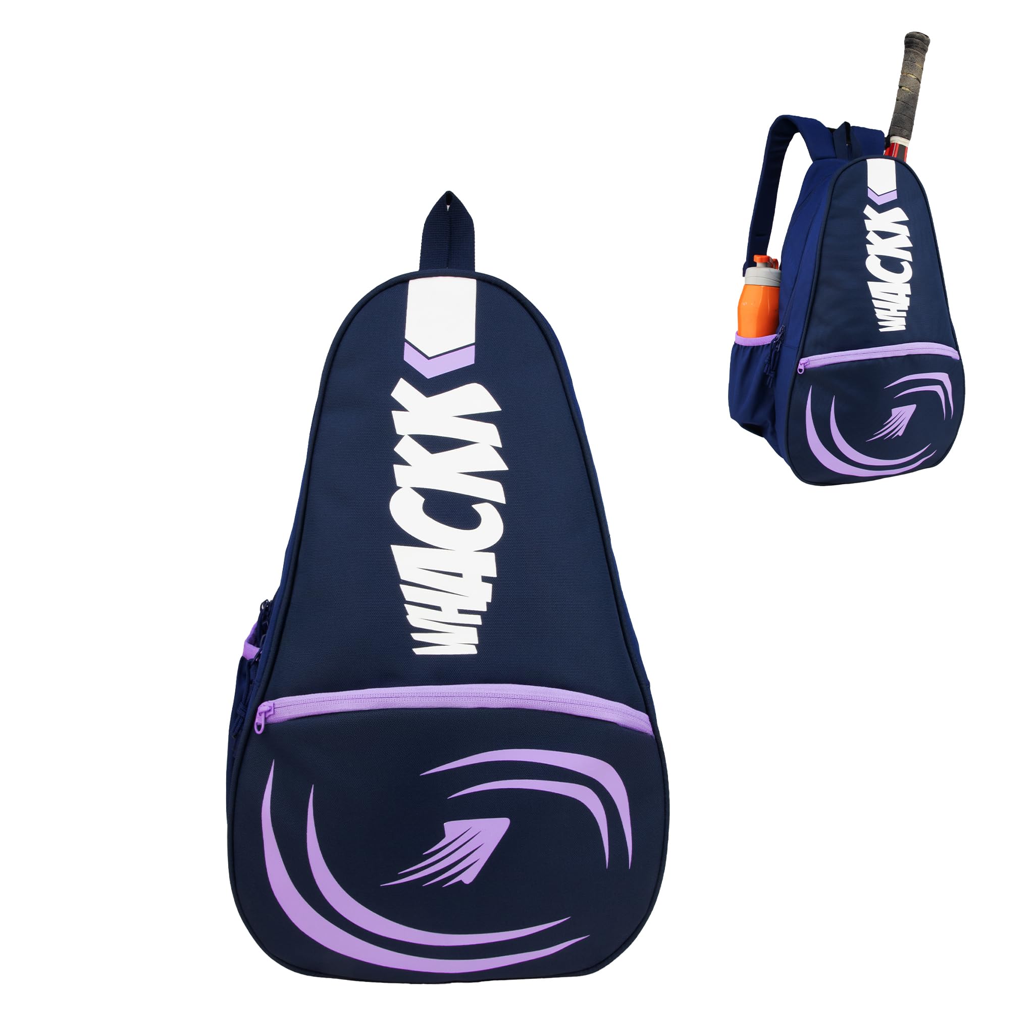 WHACKK DropShot Black 32L Tennis Badminton Pickelball Squash Equipment Kit Bag | Unisex Lightwieght Backpack