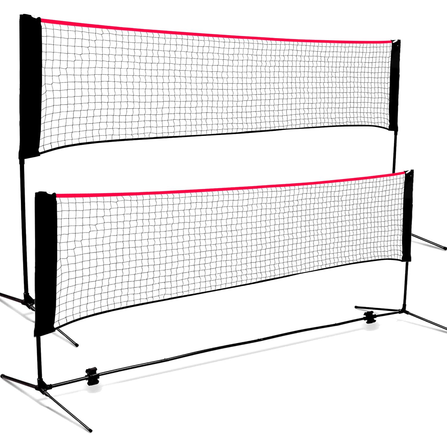 Hacer 5.1M Badminton Net with Foldable Stand Poles & Carry Bag for Outdoor Indoor Backyard School Beach Garden Volleyball and Tennis