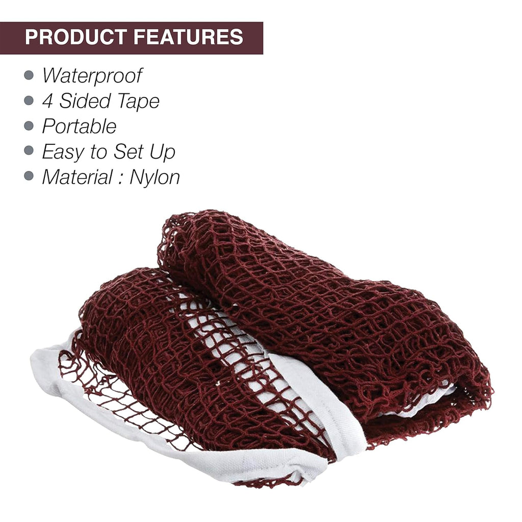 COSCO Badminton Net NYLON Brown, 4 Side Tape