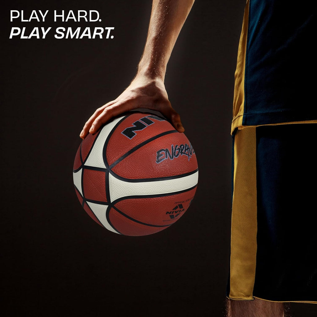 Nivia Engraver Basketball , Size : 7 , Material : Rubber , Color: Multicolor
