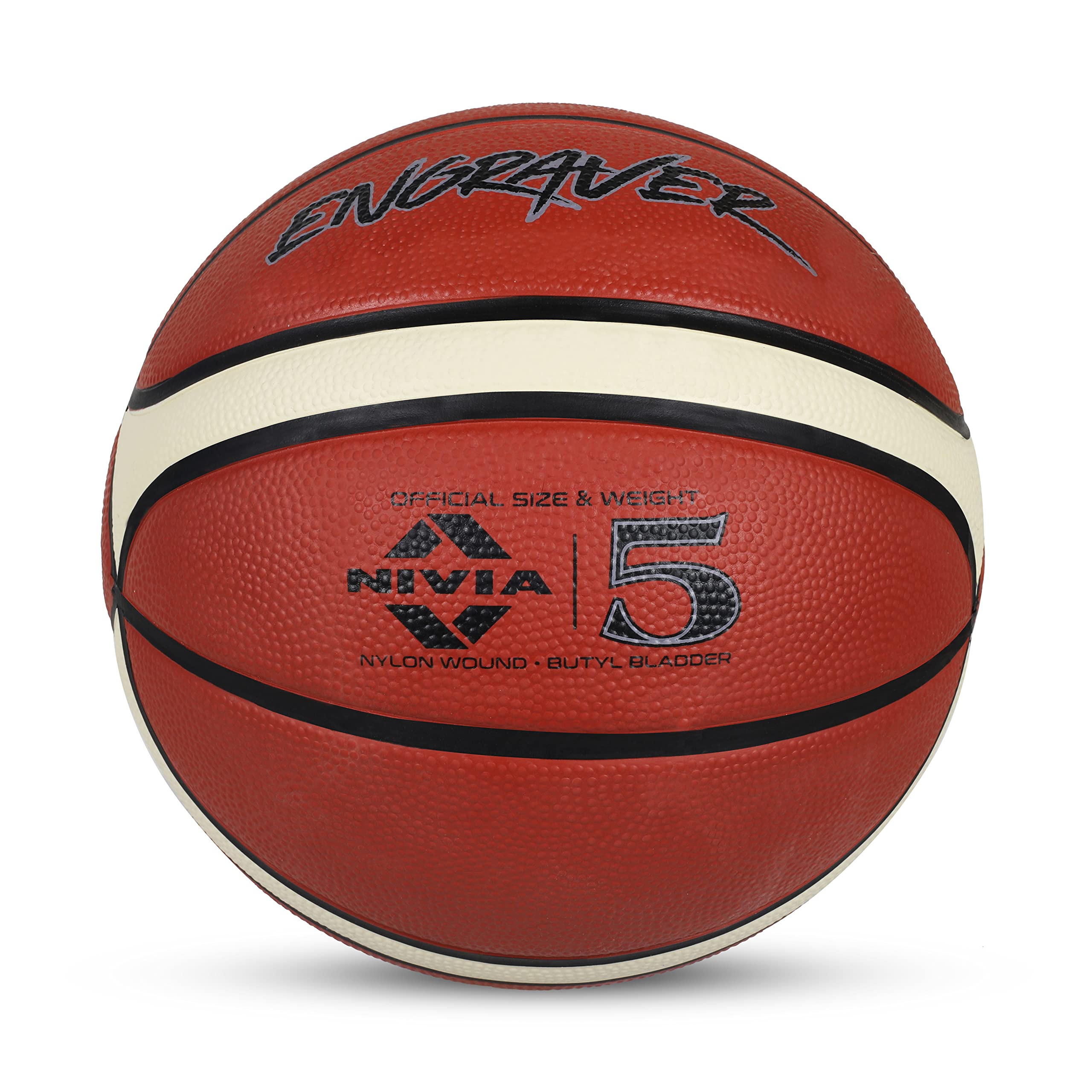 Nivia Engraver Basketball , Size : 7 , Material : Rubber , Color: Multicolor