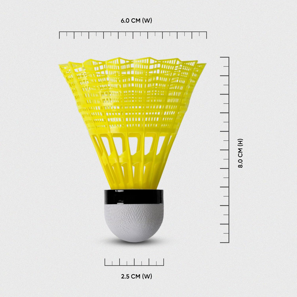 Li-Ning Bolt Neo (6 in 1) Nylon Badminton Shuttlecocks (Yellow)