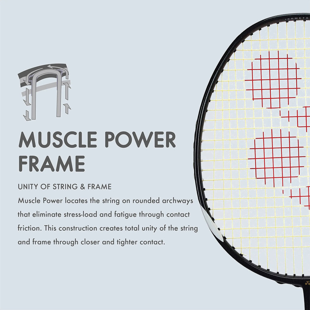 YONEX Muscle Power 29 Carbon Graphite Strung Badminton Racquet ( Black/White , G4 , 85-92 grams , 24 pounds ) DeviStore