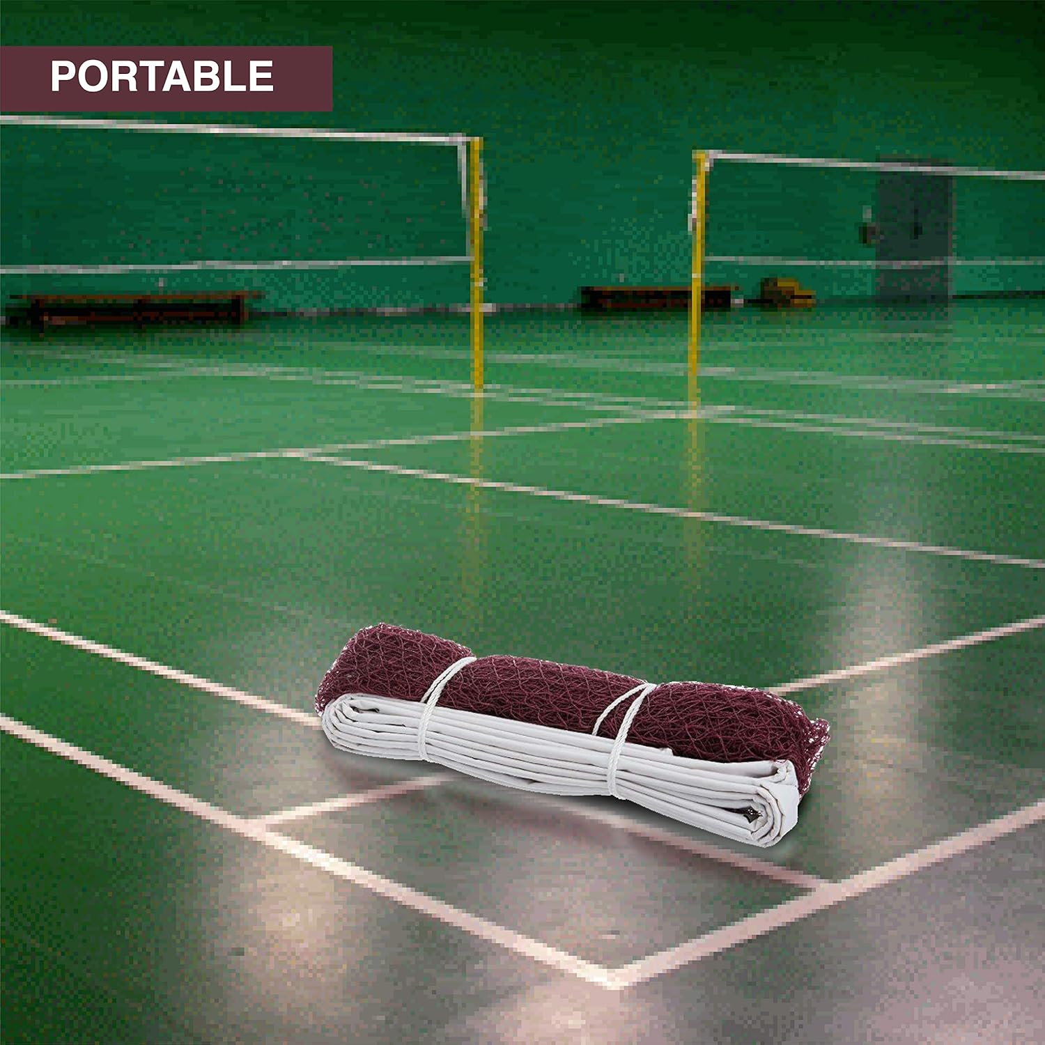 COSCO Badminton Net NYLON Brown, 4 Side Tape